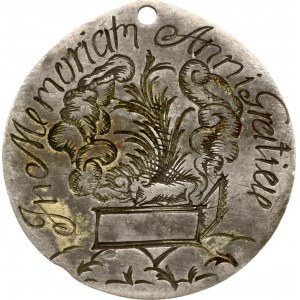Engraved pendant 1776 in memory of Anni Gratieu