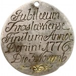 Engraved pendant 1776 in memory of Anni Gratieu