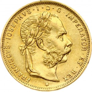 Austria 8 Florins- 20 Francs 1890