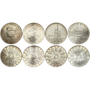 Austria 25 Schilling (1957-1973) Commemorative issue Lot of 4 Coins