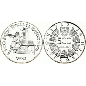 Austria 500 Schilling 1982 500 Years of Austrian Printing