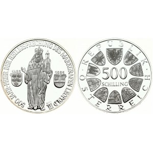 Austria 500 Schilling 1985 500th Anniversary - Canonization of Leopold III