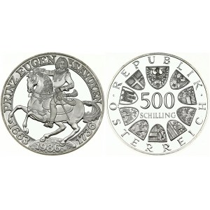 Austria 500 Schilling 1986 250th Anniversary - Birth of Prince Eugene of Savoy