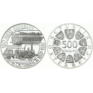 Austria 500 Schilling 1987 150th Anniversary - Austrian Railroad