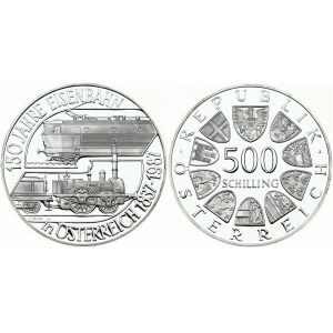 Austria 500 Schilling 1987 150th Anniversary - Austrian Railroad