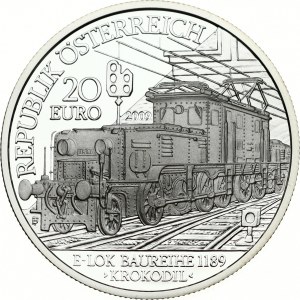 Austria 20 Euro 2009 The Electric Railway