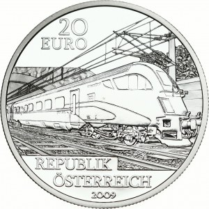 Austria 20 Euro 2009 Railways of the Future