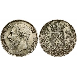 Belgium 5 Francs 1868