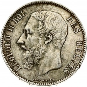 Belgium 5 Francs 1868