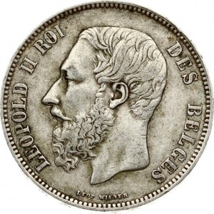 Belgium 5 Francs 1868