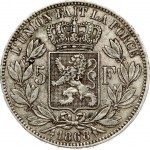 Belgium 5 Francs 1868