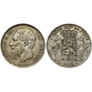 Belgium 5 Francs 1870