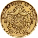 Belgium 20 Francs 1878