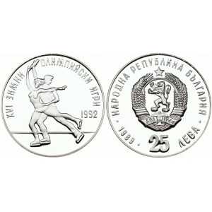 Bulgaria 25 Leva 1989 16th Winter Olympic Games