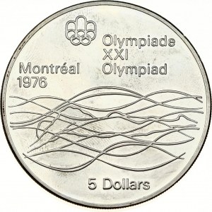 Canada 5 Dollars 1975 Swimming