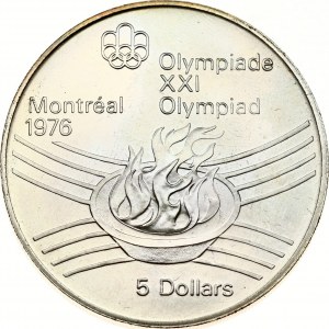 Canada 5 Dollars 1976 Olympic Flame