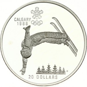 Canada 20 Dollars 1986 Free-style Skiing