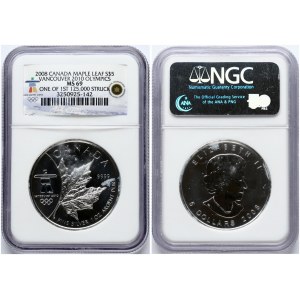Canada 5 Dollars 2008 Maple leaf and Inukshuk NGC MS 69