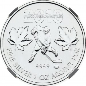 Canada 5 Dollars 2010 Hockey Player NGC MS 69