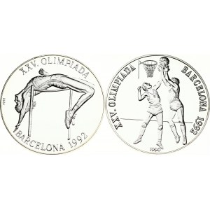 Cuba 10 Pesos 1990 25th Olympic Games Barcelona Lot of 2 Coins