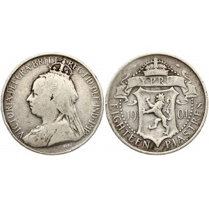 Cyprus 18 Piastres 1901