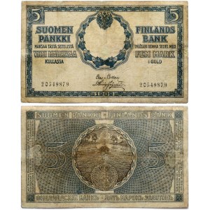 Finland 5 Markkaa 1909 (1918)