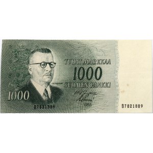 Finland 1000 Markkaa 1955 Juho Kusti Paasikivi