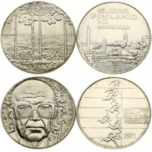 Finland 10 Markkaa (1971-1975) Lot of 2 Coins