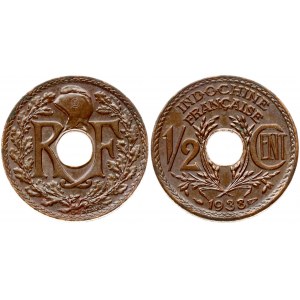 French Indochina 1/2 Centime 1938