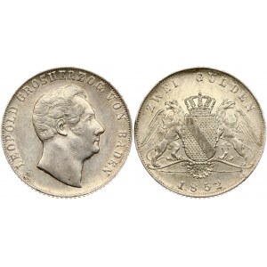 Baden 2 Gulden 1852