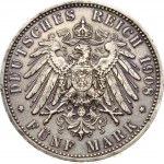 Bavaria 5 Mark 1908 D