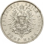 Prussia 5 Mark 1874 A