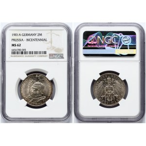 Prussia 2 Mark 1901 A Prussia 200 Years NGC MS 62