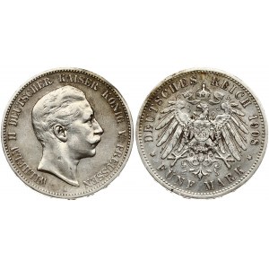 Prussia 5 Mark 1908 A