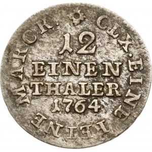 Saxony 1/12 taler 1764 EDC