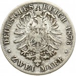 Wurttemberg 2 Mark 1876 F