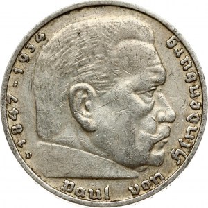 Germany 5 Reichsmark 1935 D Hindenburg
