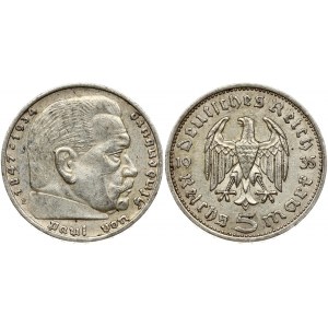 Germany 5 Reichsmark 1935 E Hindenburg