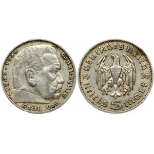 Germany 5 Reichsmark 1936 J Hindenburg