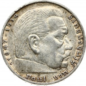 Germany 5 Reichsmark 1936 G Hindenburg