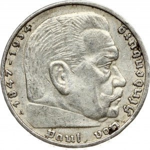 Germany 5 Reichsmark 1938 A Hindenburg