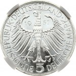 Germany Federal Republic 5 Mark 1957 J Joseph von Eichendorff NGC MS 64