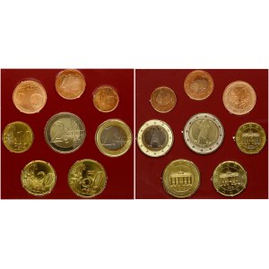 Germany 1 Cent - 2 Euro 2002 Set Lot of 8 Coins