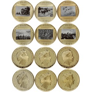 Gibraltar 1 Crown 2019 Battle 1939-1945 SET Lot of 6 Coins