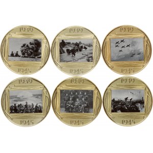 Gibraltar 1 Crown 2019 Battle 1939-1945 SET Lot of 6 Coins