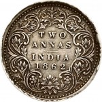 British India 2 Annas 1862