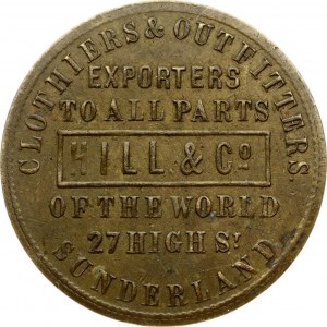 Great Britain Token 1890 HIL and Co. Clothes Outfitters