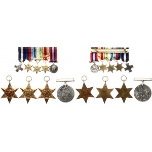 Suspension with WW II Miniature Medals (1939-1945) Set of 9 pcs