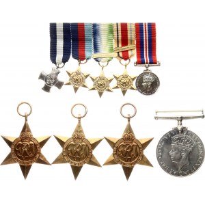 Suspension with WW II Miniature Medals (1939-1945) Set of 9 pcs