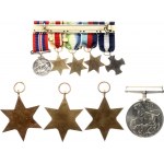 Suspension with WW II Miniature Medals (1939-1945) Set of 9 pcs